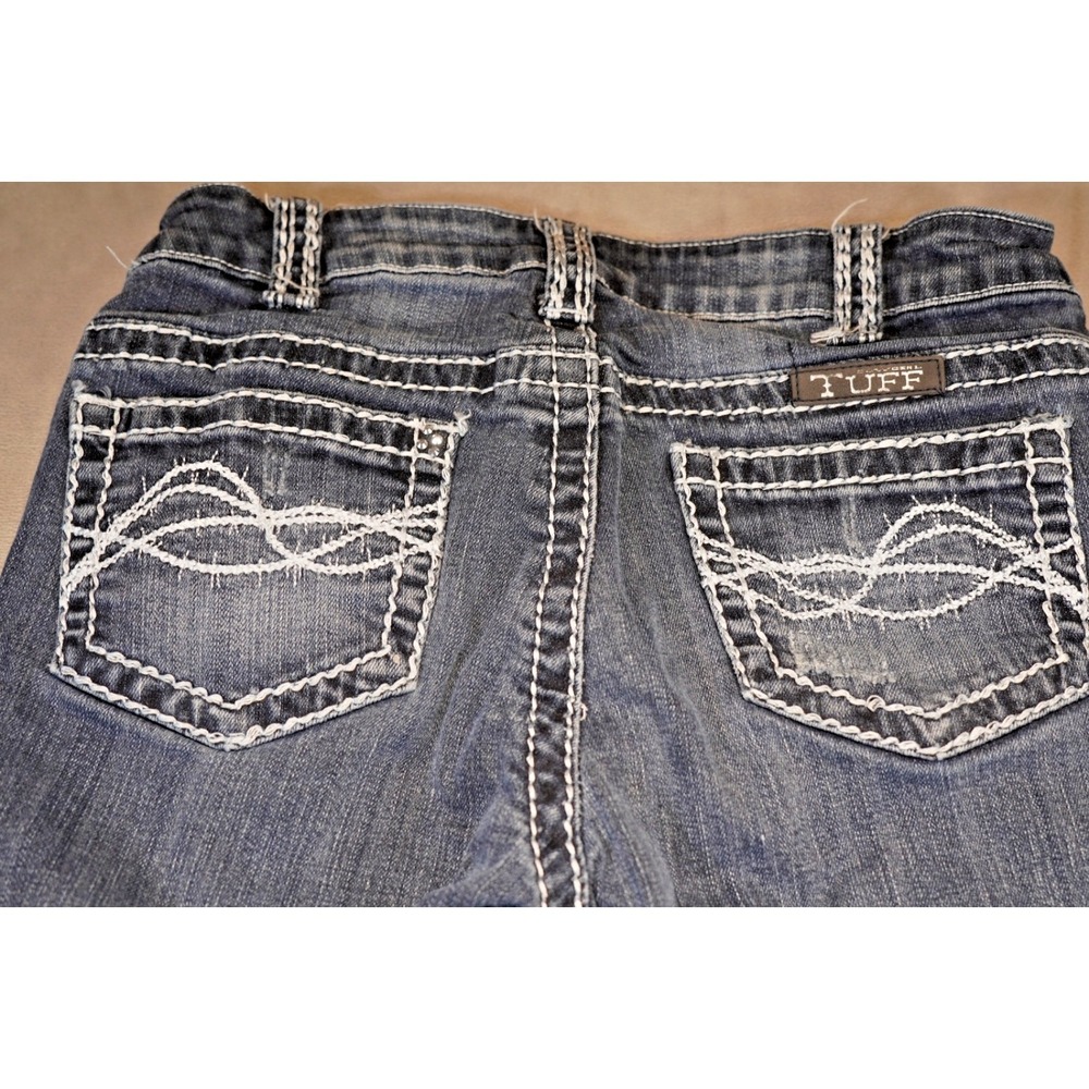Cowgirl Tuff Co. Denim Jeans "DFMI Crystal Indigo" Boot Cut 27x33 (act25x31)